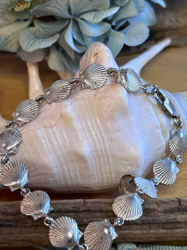 Sterling silver selling seashell bracelet