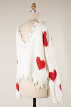 Hearts All Over Sweater-S/M ONLY