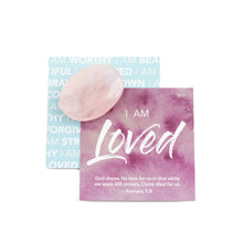 Affirmation Gems, scriptural card and crystal pocket stone