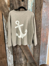 Cape Cod White Anchor Sweater