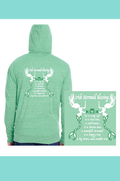 Irish Mermaid Blessings Hoodie-SMALL ONLY