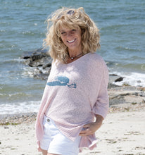 Mermaid Slouch Sweater Sunset Pink/Navy
