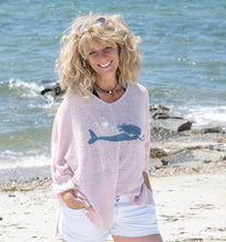 Mermaid Slouch Sweater Sunset Pink/Navy