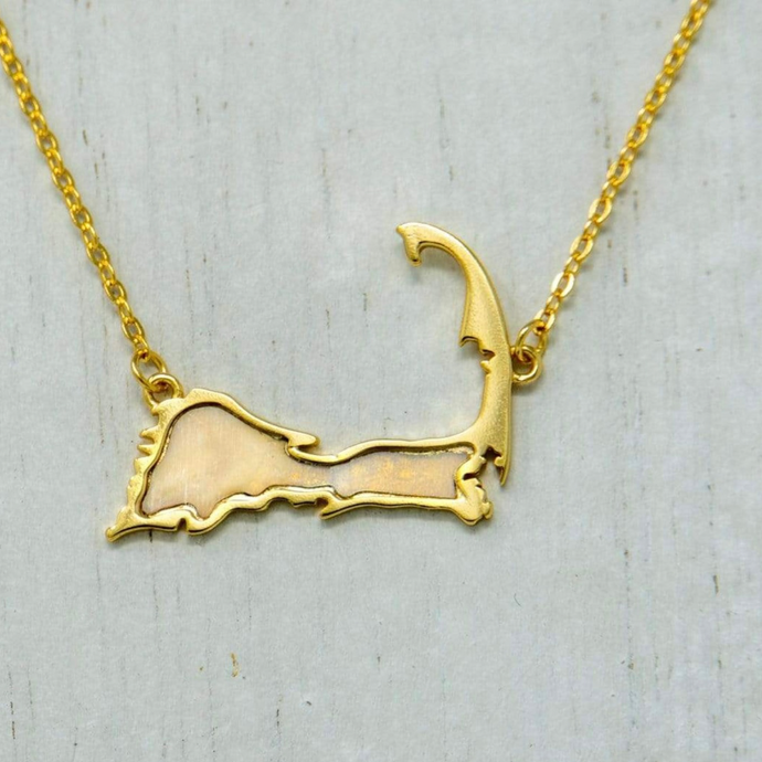 Cape Cod Necklace-Gold & Mother of Pearl