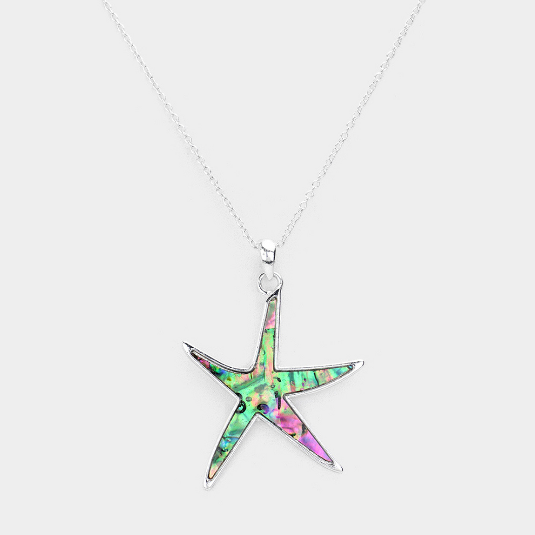 Lg. Abalone Starfish Necklace