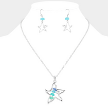 Sea Glass Earring & Necklace Set
