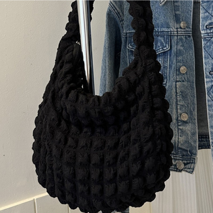 Pleated Puffy Shoulder Bag