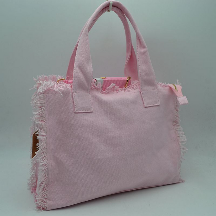 Silver Shell Canvas Bag
