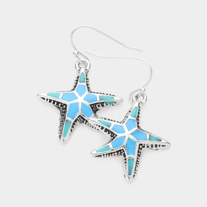 Sea Blue Ocean Inspired Earrings