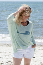 Mermaid Slouch Sweater Seagrass/Navy