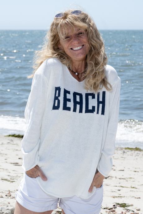 White Beach Sweater