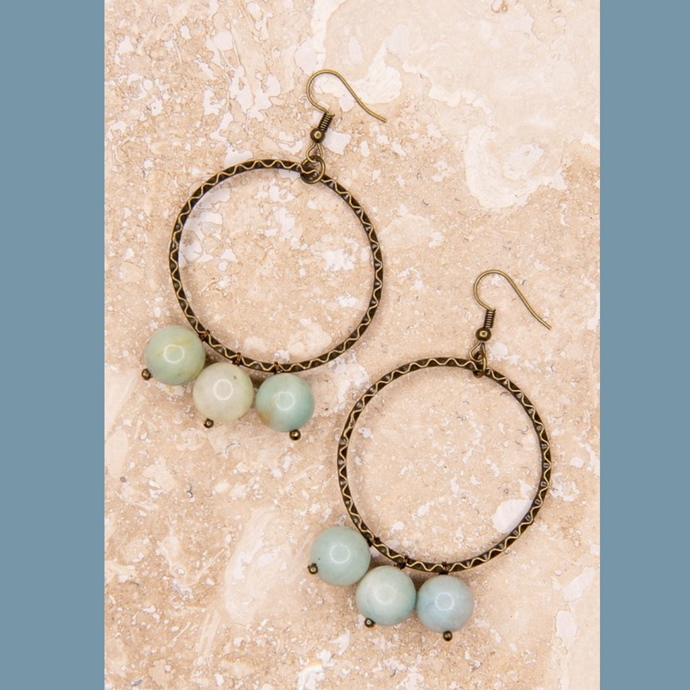 Dylan Triple Stone Earrings